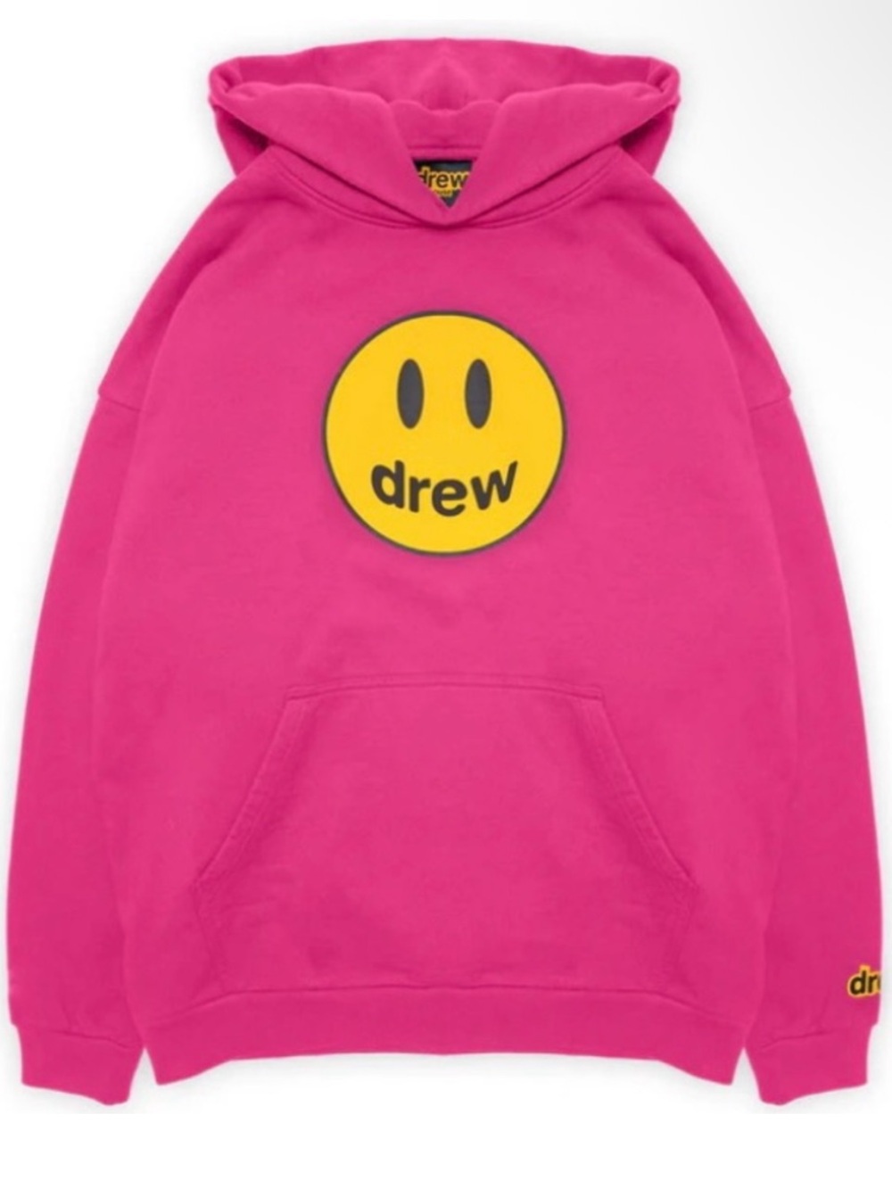 Drew House Magenta Hoodie Size Large 100% Cotton Justin Bieber